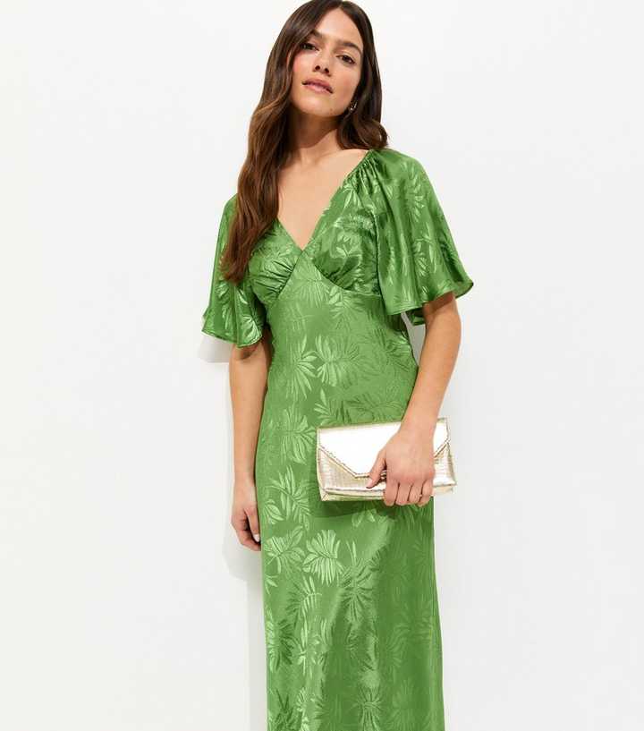 slim fit dress slacks Cypress Olga Flutter Sleeve Midi Dress main image 1