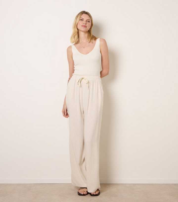 Blue Vanilla Stone Wide Leg Trousers