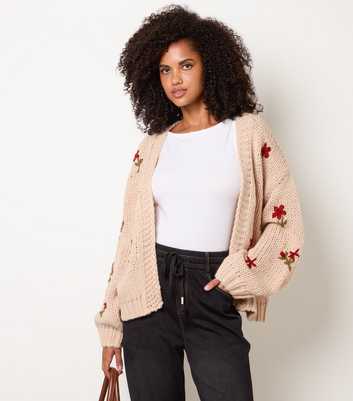 Blue Vanilla Stone Embroidered Daisy Cardigan