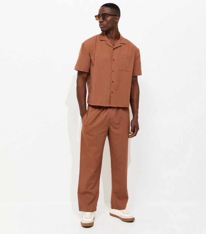 Rust Wide Leg Trousers