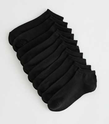 Pack of 10 Black Trainer Socks