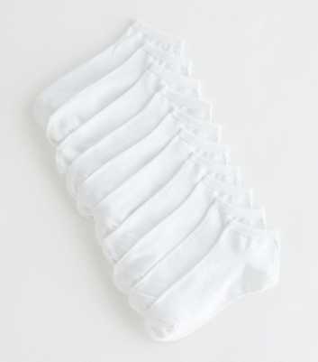 Pack of 10 White Trainer Socks