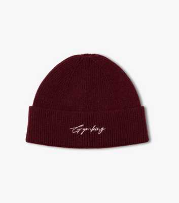 Gym King Knit Burgundy Beanie