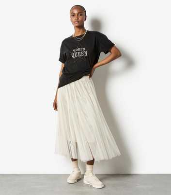 Apricot Stone Sparkle Mesh Tulle Skirt