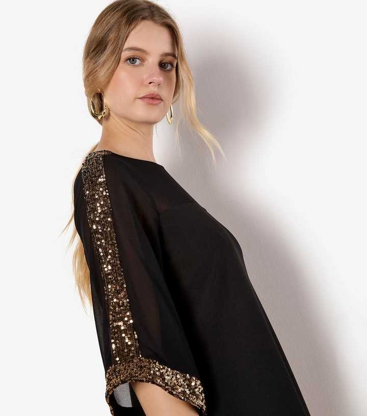 honey gold bridesmaid dress Mermaid Short Sleeves Rose Gold Sequins Long Bridesmaid Dress – FancyVestido