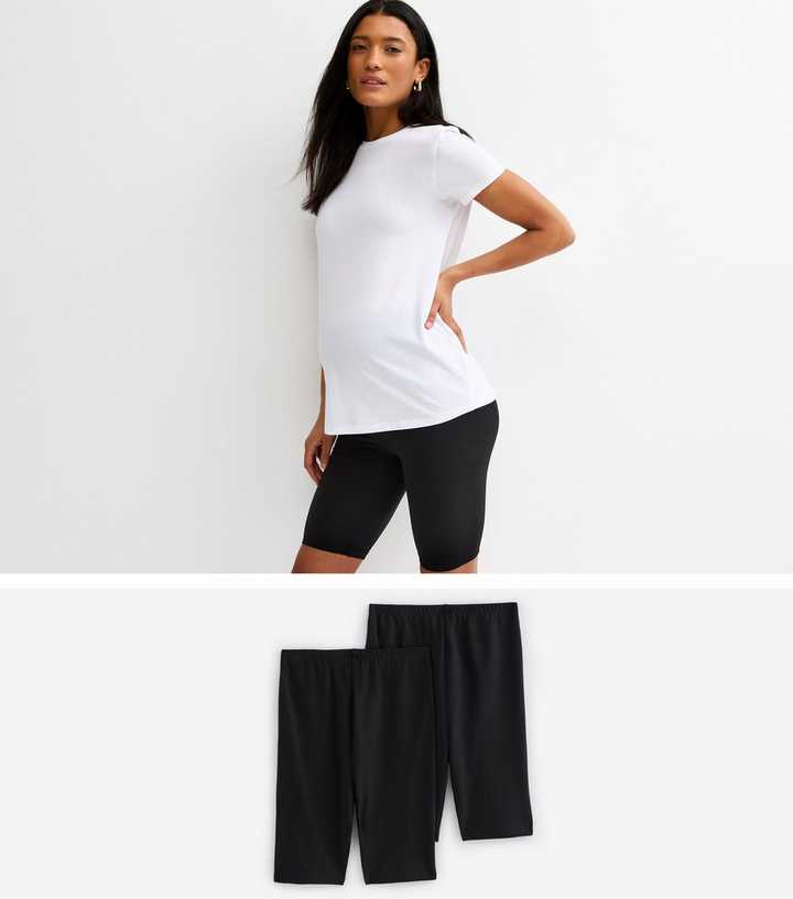 Maternity Pack of 2 Black Cycling Shorts