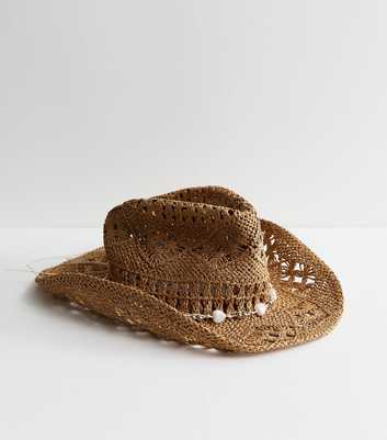 Brown Straw Western Hat