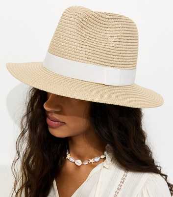 Stone Straw Fedora Hat