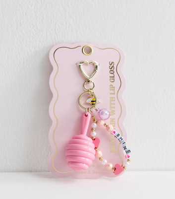 Pink Honey Pot Lip Balm Key Chain