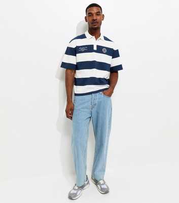 Only & Sons Blue Short Sleeve Rugby Polo Top