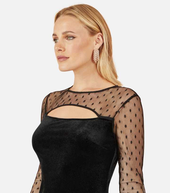 knee length dresses for ladies Brown Slash Neck Knitted Bodice Dress