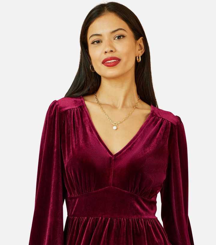 plunge v neck skater dress Love Game Plunge V-Neck Bubble Skater Dress