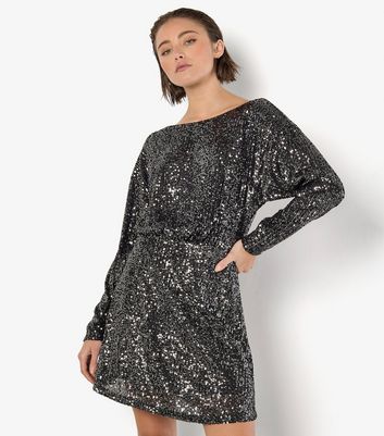 Silver Sequin Dresses | New Look