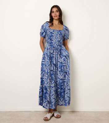 Blue Vanilla Blue Square Neck Midi Dress