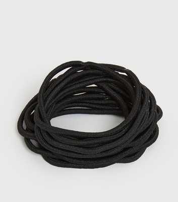 15 Pack Black Skinny Ponio Hair Bands
