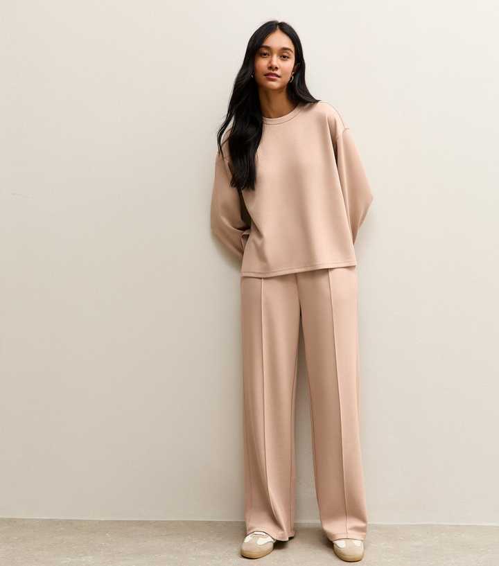 Premium Mink Front Seam Wide Leg Joggers