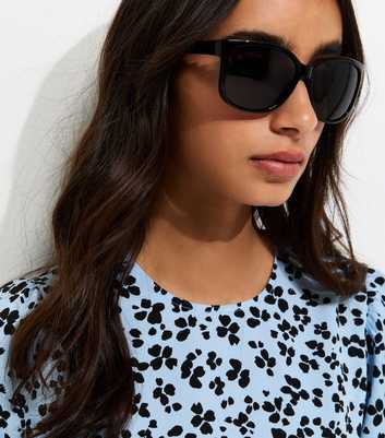 Black Oversized Round Sunglasses