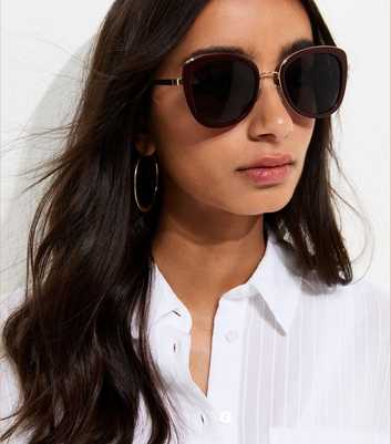 Burgundy Cateye Sunglasses