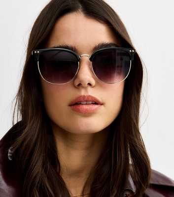 Black Round Frame Sunglasses