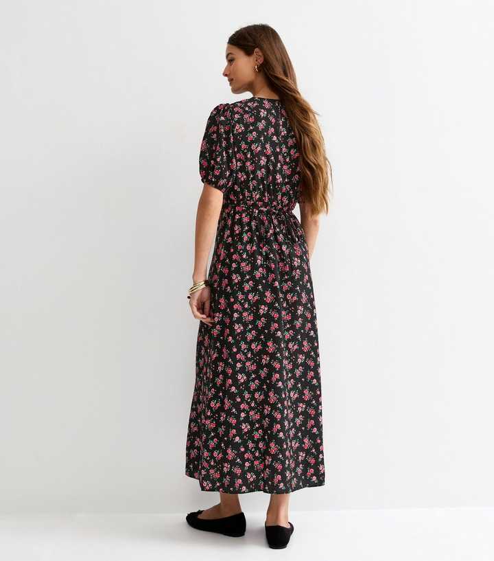 navy blue dress for baby girl MISSGUIDED Ditsy Floral A-Line Mini Dress Ruched Bust Adjustable  Straps｜MISSGUIDED main image 1