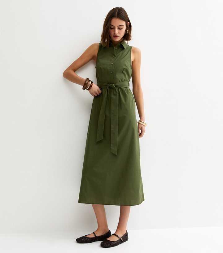 green woodland wedding dress Green Wavy Trim Halter Neck Lenzing™ Ecovero™ Euroflax™ Mini Dress main image 1