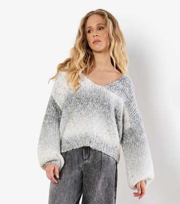 Apricot Grey Tinsel & Fleck Jumper