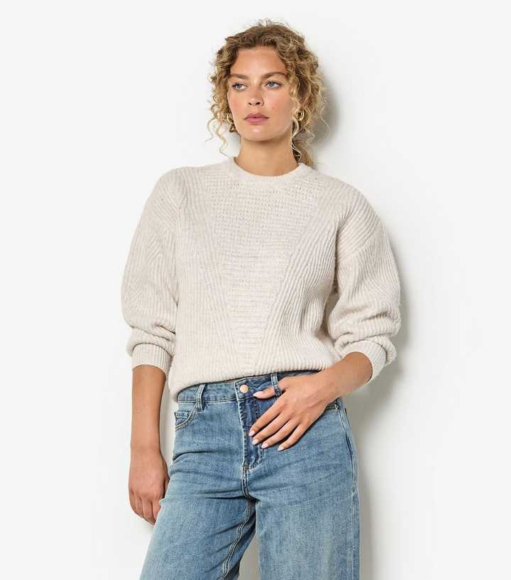 Apricot Stone Waffle & Chunky Knit Jumper