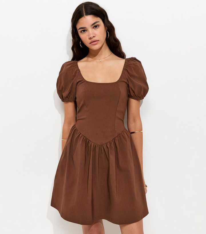 princess polly baby blue dress Long Brown Flowy Dress: Winter Style Inspiration main image 1