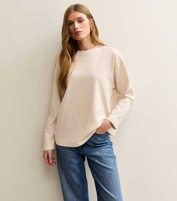 Stone Heavyweight Cotton Long Sleeve T-Shirt