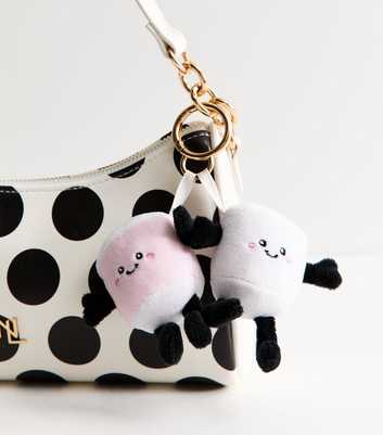 White Marshmallow Plush Bag Charm