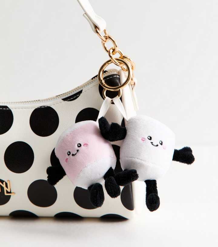 White Marshmallow Plush Bag Charm