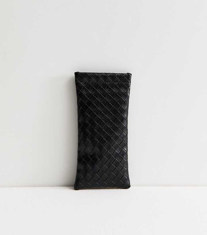 Black Weave Effect Slip Sunglasses Case