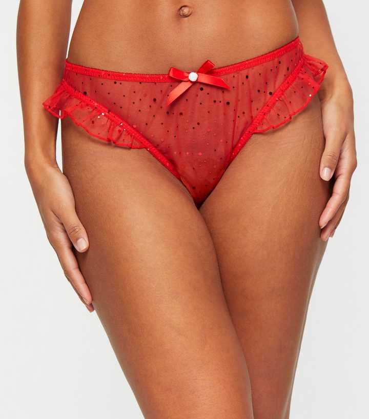 Ann Summers Red Merry Kissmas Knickers