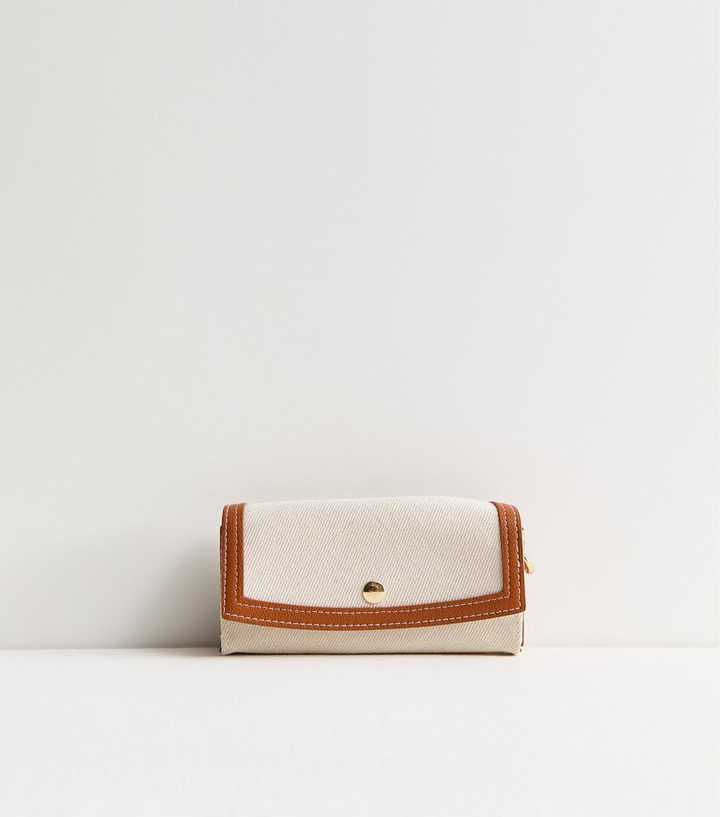 Cream Canvas Hardshell Sunglasses Case
