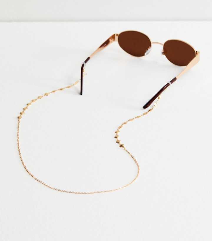 Gold Tone Shell Sunglass Chain