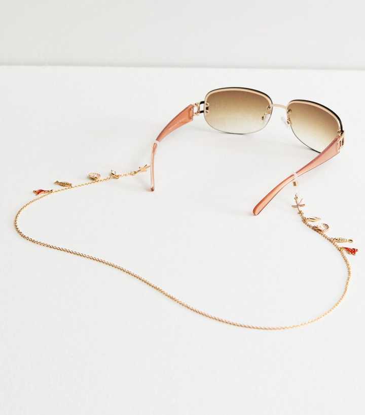Gold-Tone Sealife Sunglass Chain