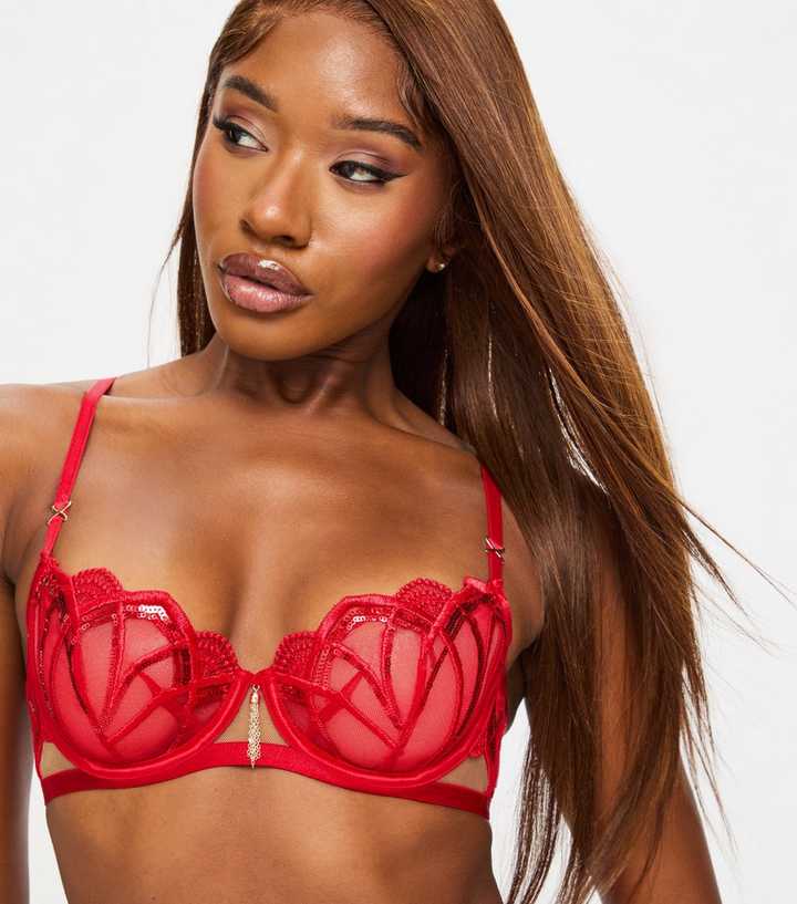 Ann Summers Red Decadence Non Padded Balcony Bra