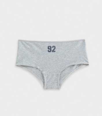 Girls Grey 92 Short Briefs