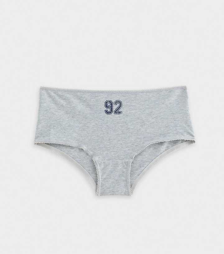 Girls Grey 92 Short Briefs
