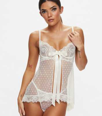 Ann Summers Cream Bon Bon Babydoll Set
