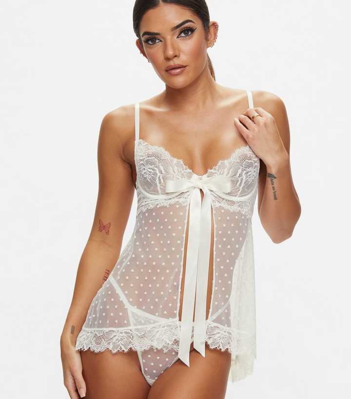 Ann Summers Cream Bon Bon Babydoll Set