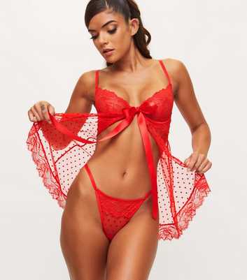 Ann Summers Red Bon Bon Babydoll Set