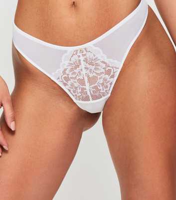 Ann Summers Pack of 3 White Lace Thongs