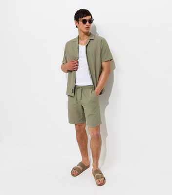 Jack & Jones Light Khaki Organic Cotton Waffle Shorts