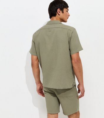 Jack & Jones Light Khaki Organic Cotton Waffle Shorts | New Look