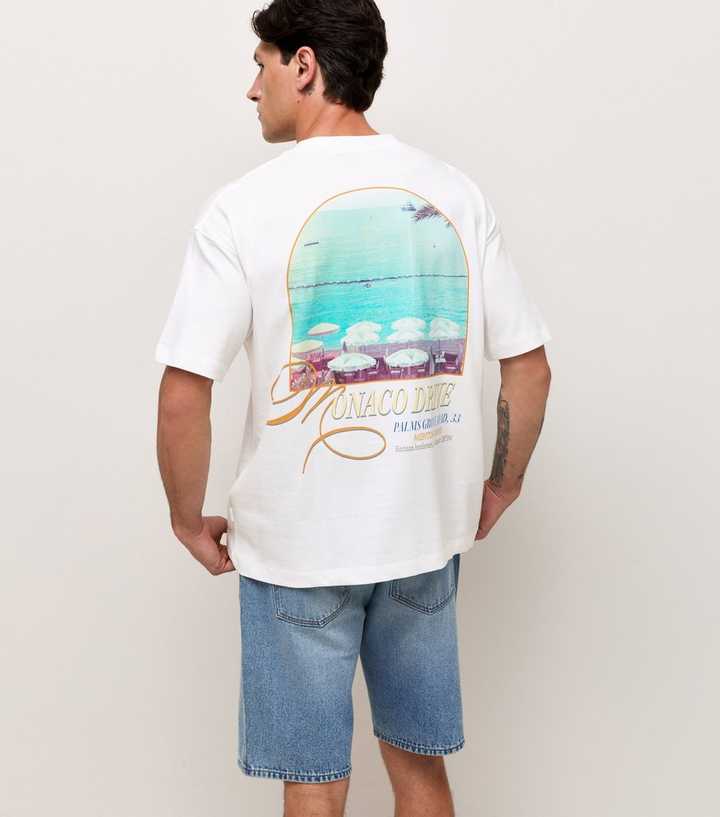 Jack & Jones White Cotton Monaco Drive Print T-Shirt