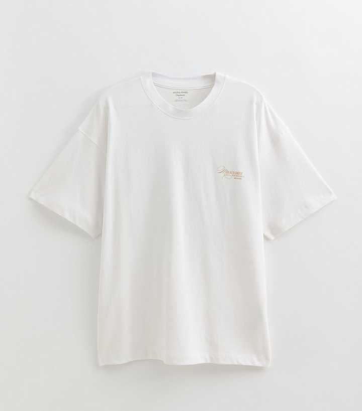 Jack & Jones White Cotton Monaco Drive Print T-Shirt