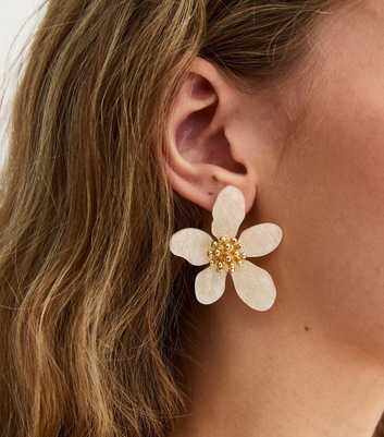 Gold Floral Shaped  Earrings