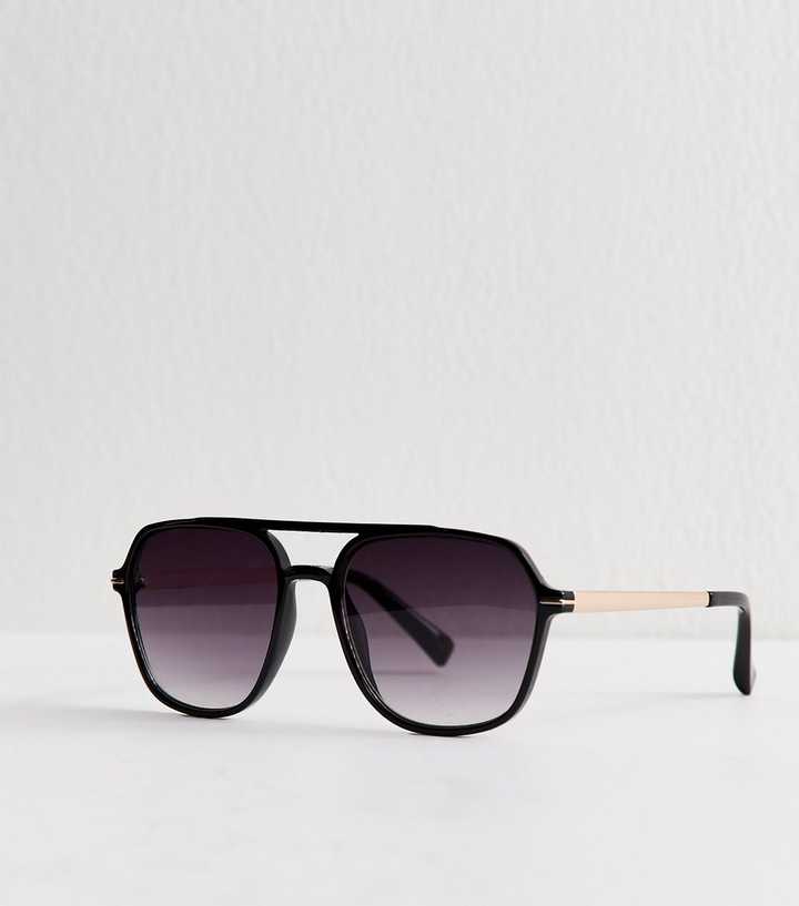 Black Aviator Sunglasses