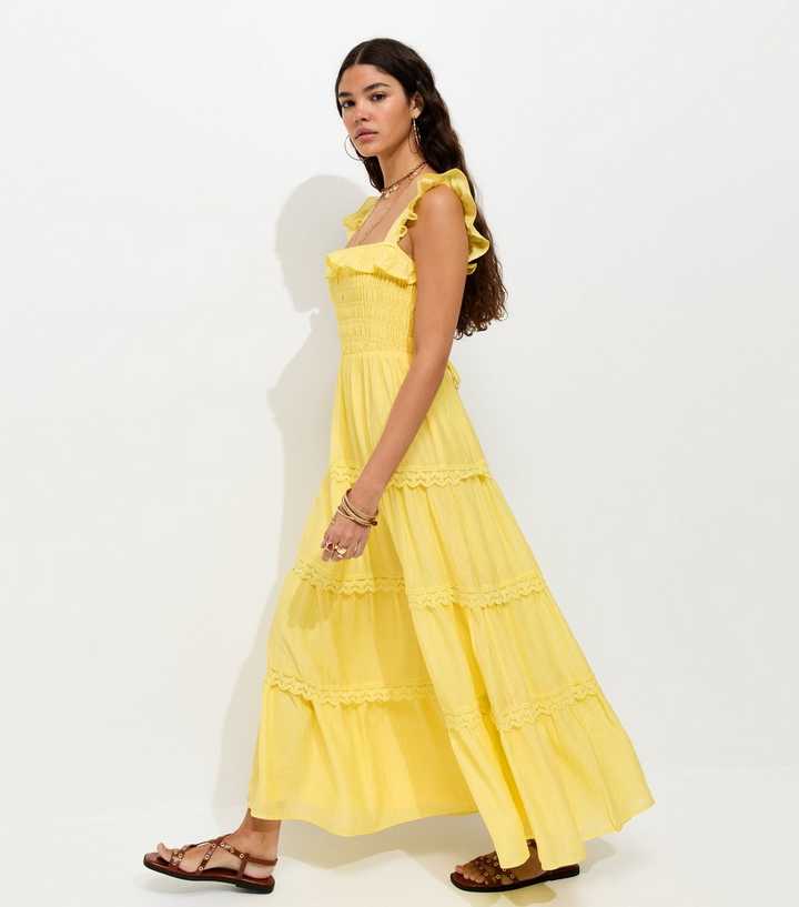 knee length dresses for ladies Bright Yellow Jersey V-Neck A-Line Bridesmaid Dresses, CB0195 US14 / As Pic